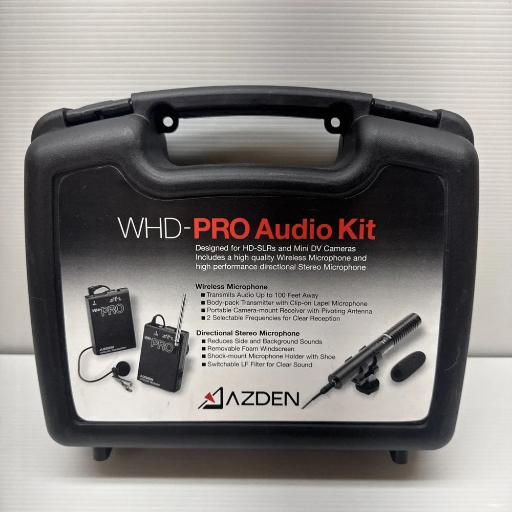 Azden WHD-PRO Pro Series Stereo Audio System Kit for HD SLR's & Mini DV Cameras